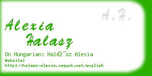 alexia halasz business card